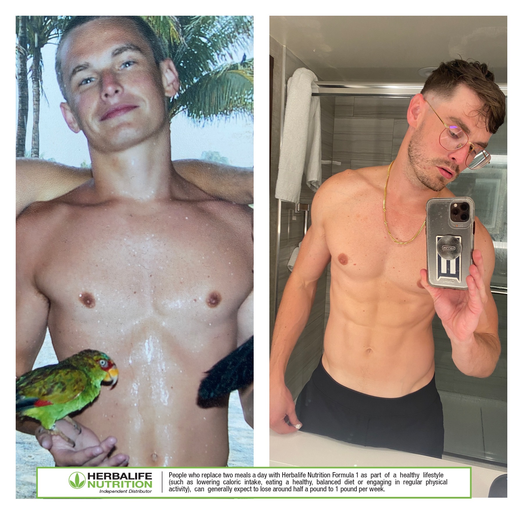 David Barrett Before and After Herbalife Nutrition